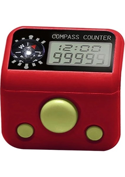 Kırmızı Stil M89B Parmak Sayacı Pusula Islam Tesbih Boncuk 5 Dijital LED Elektronik El Taksitli Sayacı Clicker 10 Renk (Yurt Dışından)