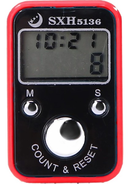 Kırmızı Stil Mini Parmak Sayacı LCD Elektronik Alet Zaman Göstergesi Dijital Taksitli Sayacı (Yurt Dışından)