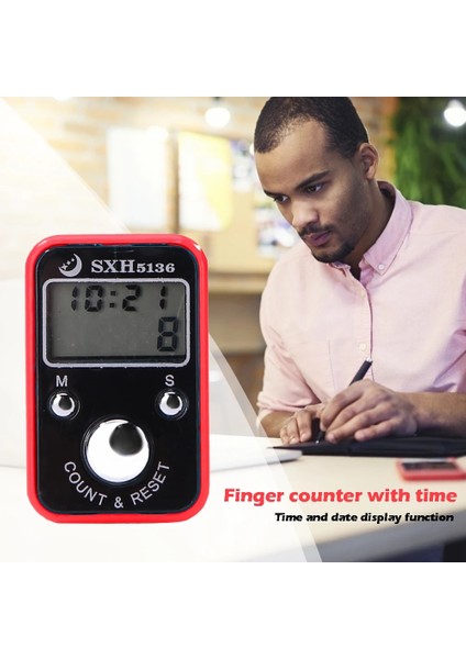 Kırmızı Stil Mini Parmak Sayacı LCD Elektronik Alet Zaman Göstergesi Dijital Taksitli Sayacı (Yurt Dışından) fiyatları