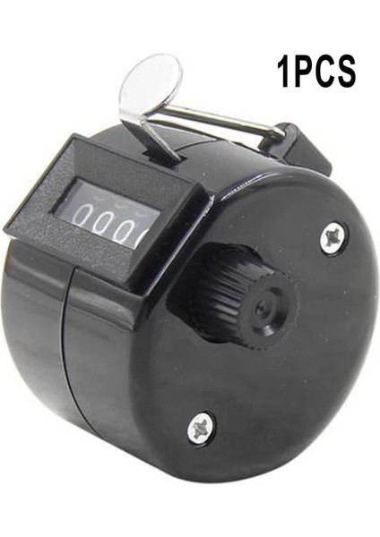 Siyah Stil 1 Adet Mekanik Taksitli Sayacı El Düzenlenen 4 Haneli Palm Clicker Parmak Sayma Clicker Mini Tek El Sayım Sayacı (Yurt Dışından)