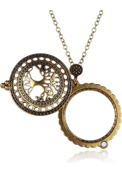 No.5 Tarzı Vintage Zincir Büyüteç Sıcak Kolye Kolye Büyükanne Metal Antika Büyüteç (Yurt Dışından) modelleri