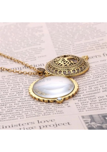 No.5 Tarzı Vintage Zincir Büyüteç Sıcak Kolye Kolye Büyükanne Metal Antika Büyüteç (Yurt Dışından) fırsatları