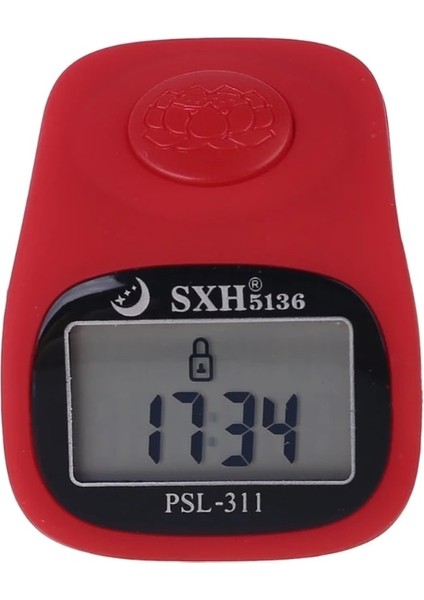Siyah Stil 6 Dijital Parmak Tally Sayacı 8 Kanal W Arka Işık Zaman Namazı Silikon Halka (Yurt Dışından) modelleri