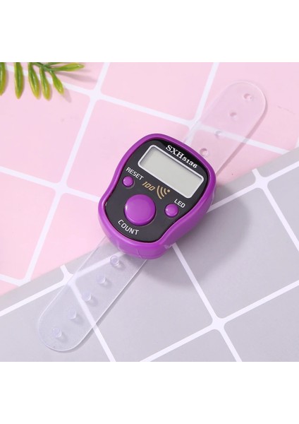 Turuncu Tarzı Dikiş Işaretleyici Satır Parmak Sayacı LCD Dijital El Tally Dikiş Örgü Aracı Akülü Buda Ilahi Sayacı (Yurt Dışından) modelleri