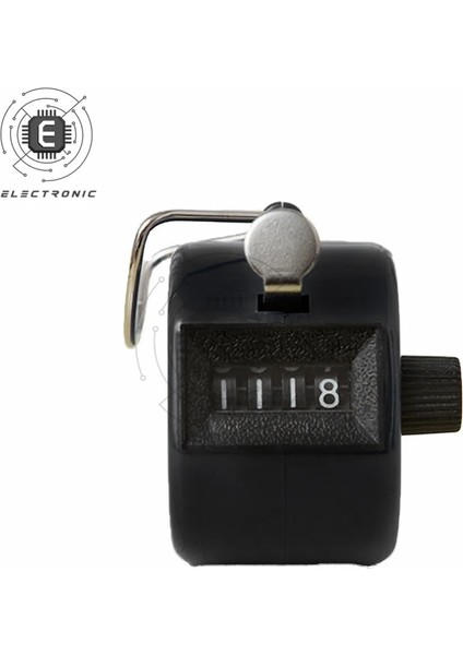 Siyah Stil Clicker 4 Haneli Sayı Sayaçları Plastik Kabuk El Parmak Ekranı Manuel Sayma Tally Clicker Zamanlayıcı Futbol Golf Sayacı (Yurt Dışından)