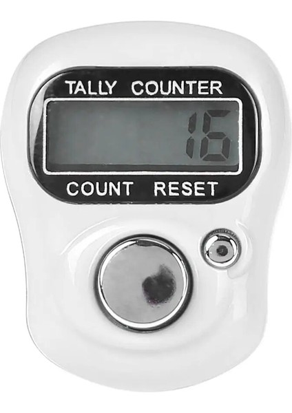 Beyaz Stil Mini Parmak Sayacı LCD Elektrikli Dijital Ekran Işık Tally Sayaç Dikiş Marker Dikiş Örgü Örgü Buda Dua Futbol (Yurt Dışından)