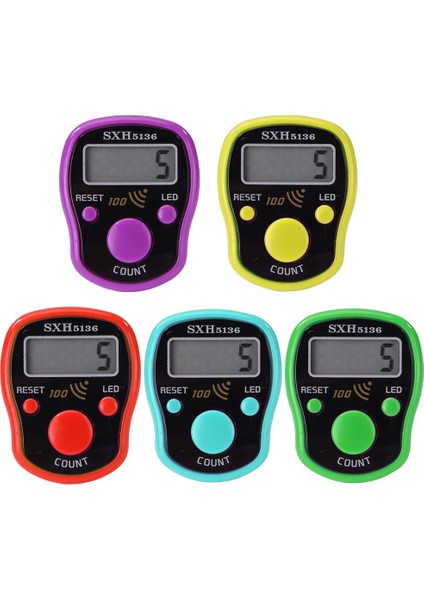 Beyaz Stil Mini Parmak Sayacı LCD Elektrikli Dijital Ekran Işık Tally Sayaç Dikiş Marker Dikiş Örgü Örgü Buda Dua Futbol (Yurt Dışından)