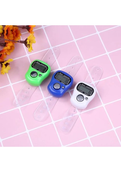 Beyaz Stil Mini Parmak Sayacı LCD Elektrikli Dijital Ekran Işık Tally Sayaç Dikiş Marker Dikiş Örgü Örgü Buda Dua Futbol (Yurt Dışından)