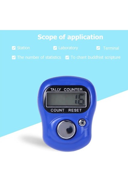 Beyaz Stil Mini Parmak Sayacı LCD Elektrikli Dijital Ekran Işık Tally Sayaç Dikiş Marker Dikiş Örgü Örgü Buda Dua Futbol (Yurt Dışından)
