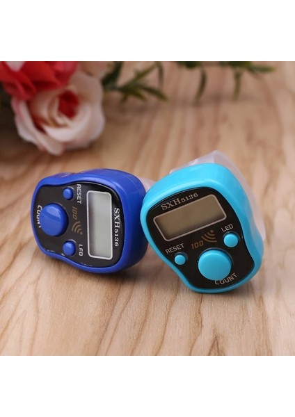 Turuncu Tarzı LED Parmak Sayacı Dijital Elektronik Sayaçlar Tur Parça El Clicker Halkalı Rakamlar Ekran Manuel Dekompresyon Aracı (Yurt Dışından)
