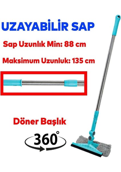 Dn 4119 2in1 Mikrofiber Mop ve Silecek