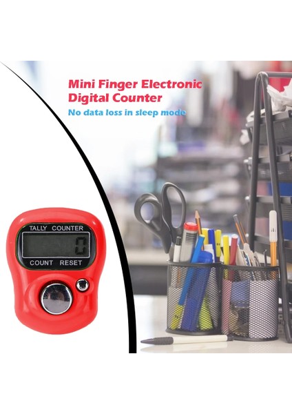 Zining Shop Sarı Stil Mini Parmak Sayacı LCD Elektronik Sayaç Aleti Dijital Tally Hassas Pratiklik Sayacı Ag3 Düğme Pil (Yurt Dışından)