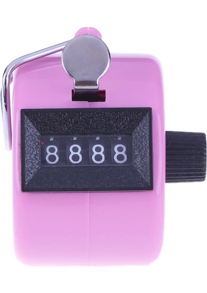 Pembe Tarzı 4 Haneli Sayı Sayaçları Plastik Kabuk El Parmak Ekran Manuel Sayma Tally Clicker Zamanlayıcı Futbol Golf Sayacı Max (Yurt Dışından)