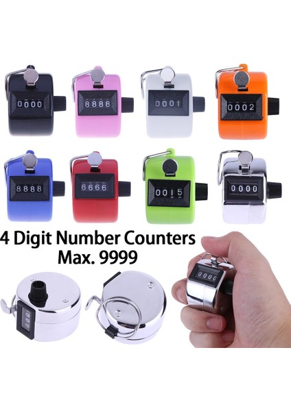 Pembe Tarzı 4 Haneli Sayı Sayaçları Plastik Kabuk El Parmak Ekran Manuel Sayma Tally Clicker Zamanlayıcı Futbol Golf Sayacı Max (Yurt Dışından) fiyatları