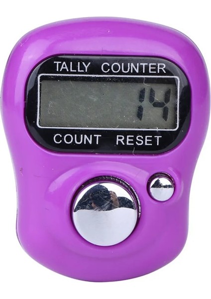 Mor Tarzı Mini Dikiş Işaretleyici ve Sıra Parmak Yüzük Sayacı LCD Elektronik Dijital Taksitli Sayacı Dikiş Örgü Örgü Aracı Rastgele Renk (Yurt Dışından)