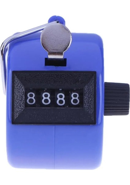 Mavi Stil Clicker 4 Haneli Sayı Sayaçları Plastik Kabuk El Parmak Ekranı Manuel Sayma Tally Clicker Zamanlayıcı Futbol Golf Sayacı (Yurt Dışından)