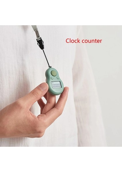 Yeşil Stil Kordonlu Taşınabilir LED Arka Işık Sayacı Elektronik 6 Haneli Dijital Sayaç Numarası Sayımı Clicker Ekran Numarası Clicker (Yurt Dışından) fırsatları