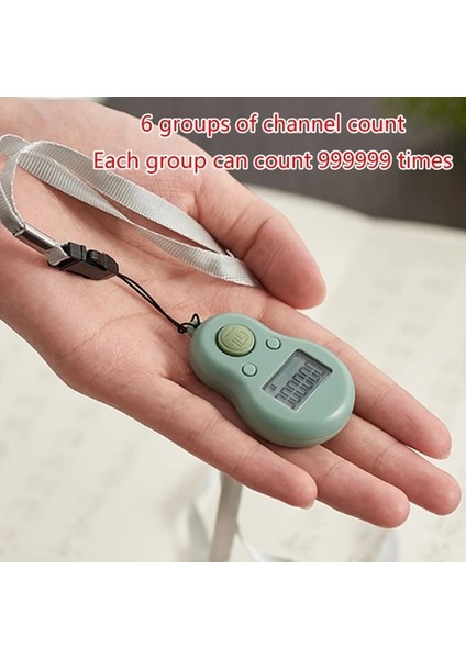 Yeşil Stil Kordonlu Taşınabilir LED Arka Işık Sayacı Elektronik 6 Haneli Dijital Sayaç Numarası Sayımı Clicker Ekran Numarası Clicker (Yurt Dışından) indirimleri
