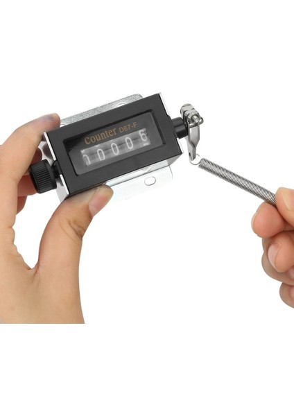 Mini Dijital Sayaç 5 Haneli Numara El Taksitli Tıklama Zamanlayıcısı Mekanik Sıfırlanabilir Manuel Çekme Strok Sayacı D67F (Yurt Dışından)