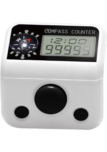 Beyaz Stil M89B Parmak Sayacı Pusula Islam Tesbih Boncuk 5 Dijital LED Elektronik El Taksitli Sayacı Clicker 10 Renk (Yurt Dışından)