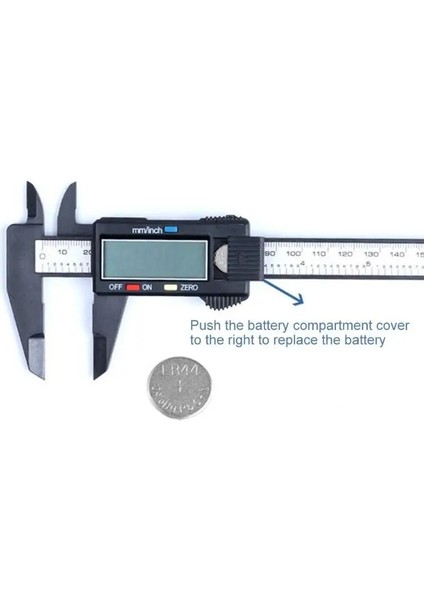 D Tarzı Inç LCD Dijital Cetvel Elektronik Karbon Fiber Sürmeli Kaliperler Ölçer Mikrometre Ölçme Aracı Enstrüman (Yurt Dışından)