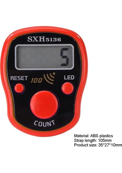 No.7 Tarzı LED Sıralı Parmak Sayacı LCD Dijital Elektronik Taksitli Sayacı Dikiş Örme Için Abs Plastik Ag3 Düğme Pil Счетчик Моточас (Yurt Dışından)
