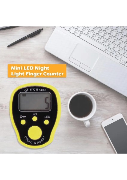 No.7 Tarzı LED Sıralı Parmak Sayacı LCD Dijital Elektronik Taksitli Sayacı Dikiş Örme Için Abs Plastik Ag3 Düğme Pil Счетчик Моточас (Yurt Dışından) indirimleri