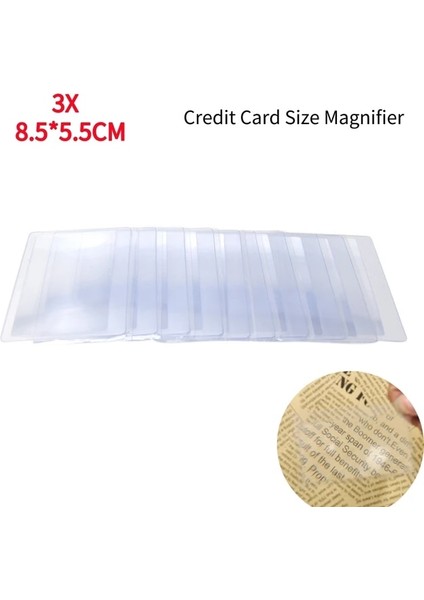 8.5x5.5cm Stili 1 Parça Büyüteç Işığı A5 Tam Sayfa Büyük Sayfa Büyüteç Büyüteç Kitap Sayfası Büyütme 3x Ultra-Ince Büyüteç Büyüteç (Yurt Dışından)