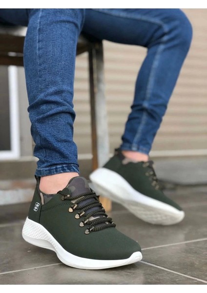 Haki Erkek Rahat Taban Casual Sneaker Spor Ayakkabı