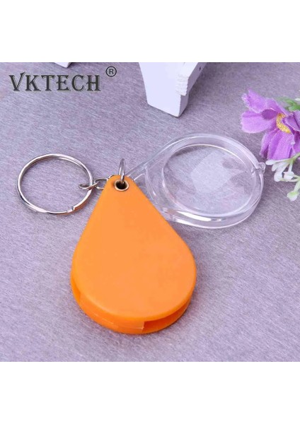 Yeşil Stil 1-X Plastik Taşınabilir Katlanır Büyüteç El Cam Lens Anahtarlık Büyüteç Takı Büyüteç Büyüteç Aracı (Yurt Dışından)