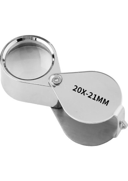 20X Tarzı Büyüteç Büyüteç Takı Cam Ekipmanları Büyüteç Katlanır Kuyumcular Döngü Cep Len Tamir Kiti Pullar Saatler 20X (Yurt Dışından)