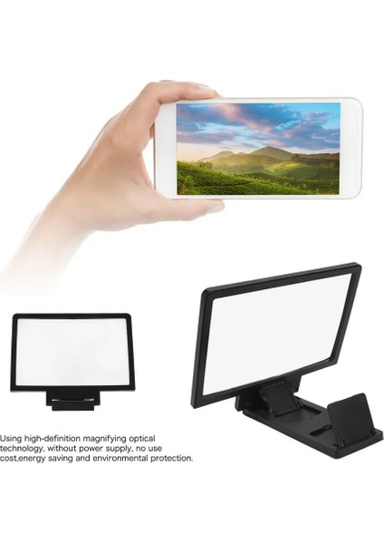 Beyaz Stil Sıcak 3D Ekran Amplifikatör Cep Telefonu Ekran Video Büyüteç Cep Telefonu Akıllı Telefon Için Büyütülmüş Ekran Telefon Stand Braketi (Yurt Dışından) modelleri