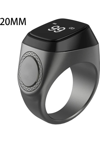 BK-20MM Stili Müslümanlar Için Kıble Zikr 1 Tasbih Akıllı Yüzük Tally Tasbeeh Sayacı Metal 5 Namaz Vakit Hatırlatma IP68 Su Geçirmez (Yurt Dışından)