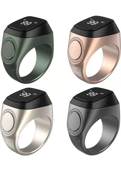 BK-20MM Stili Müslümanlar Için Kıble Zikr 1 Tasbih Akıllı Yüzük Tally Tasbeeh Sayacı Metal 5 Namaz Vakit Hatırlatma IP68 Su Geçirmez (Yurt Dışından) fiyatları