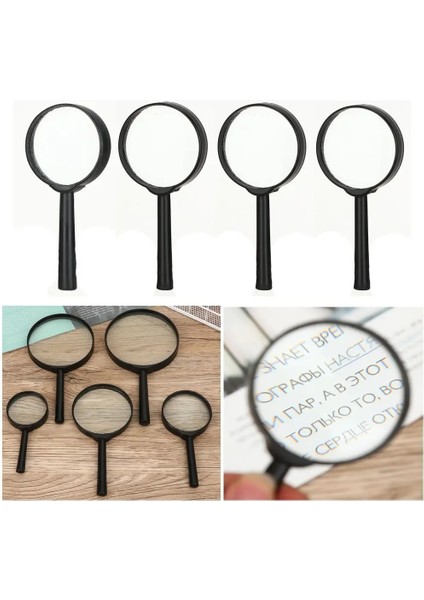 90MM Tarzı 1 Adet Büyüteç mm El Tipi 5x Büyüteç Büyüteç Okuma Camı Lens (Yurt Dışından)