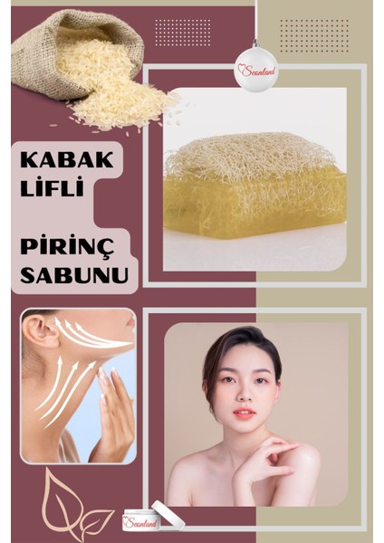 1 Adet El Yapımı Doğal Kabak Lifli Pirinç Özlü Sabun Premium Peeling Etkili Yüz, El, Vücut Sabunu fiyatları