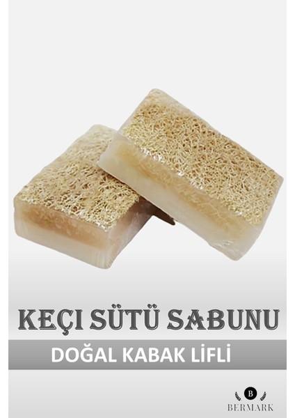 Doğal Kabak Lifli Gliserinli Keçi Sütü Sabunu 100 gr