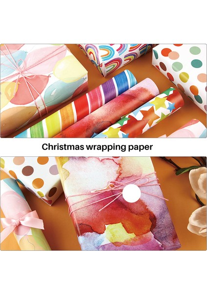 Gökkuşağı Doğum Günü Ambalaj Kağıdı, Tüm Dekorasyon Günleri Için Geri Dönüştürülebilir Doğum Günü Kadın Kız Erkek (Yurt Dışından) indirimleri