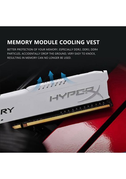 4x Ram Soğutucu Radyatör Ram Ddr3 Bellek Soğutucu Soğutma Isı Emici Masaüstü Bellek Çubukları Ddr2 Ddr3 Ddr4 Beyaz (Yurt Dışından)