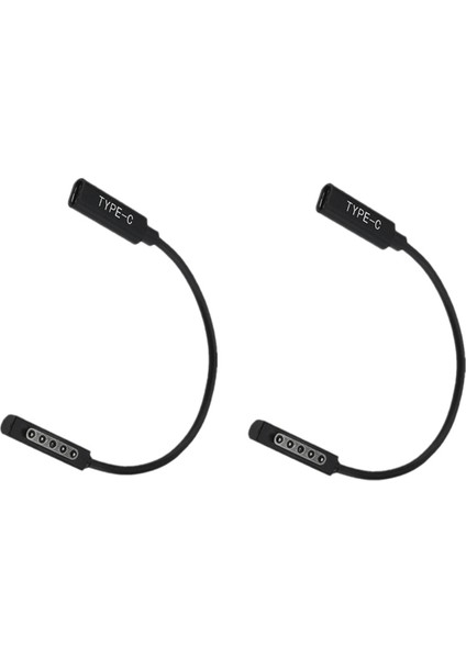 2x Tip C Pd Şarj Kablosu USB C Dişi Güç Kaynağı Şarj Adaptörü Dönüştürücü Microsof Surface Pro 1/2 Tablet Için (Yurt Dışından)