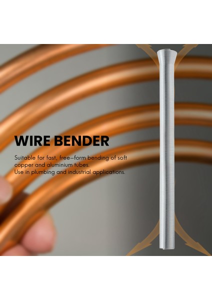 5 Adet Yaylı Boru Bükücü 210MM Germe Yayı Boru Bükücü 1/4 Inç-5/8 Inç Yay Çeliği Bakır Alüminyum Boru Bükme El Aletleri (Yurt Dışından)