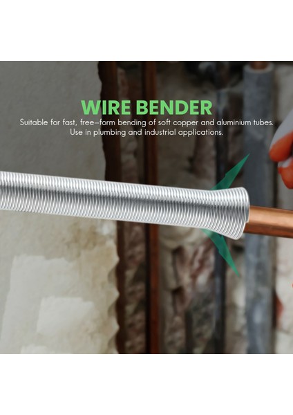 5 Adet Yaylı Boru Bükücü 210MM Germe Yayı Boru Bükücü 1/4 Inç-5/8 Inç Yay Çeliği Bakır Alüminyum Boru Bükme El Aletleri (Yurt Dışından)