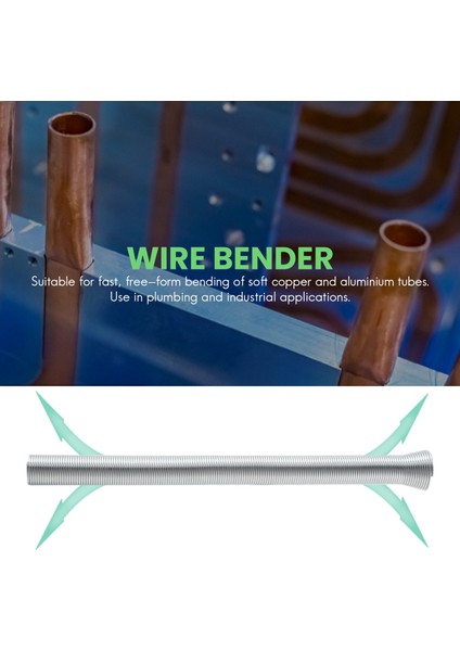 5 Adet Yaylı Boru Bükücü 210MM Germe Yayı Boru Bükücü 1/4 Inç-5/8 Inç Yay Çeliği Bakır Alüminyum Boru Bükme El Aletleri (Yurt Dışından)