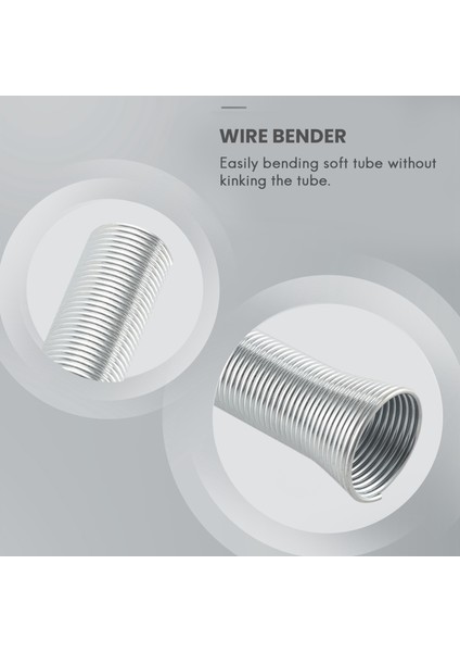 5 Adet Yaylı Boru Bükücü 210MM Germe Yayı Boru Bükücü 1/4 Inç-5/8 Inç Yay Çeliği Bakır Alüminyum Boru Bükme El Aletleri (Yurt Dışından)