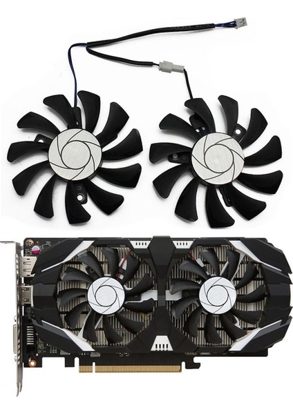 HA8010H12F-Z 75 mm 2pin GTX1050TI Gpu Soğutucu Çıft Fan Geforce Gtx 1050TI GTX-1050-TI-4GT-OC (4 Adet) (Yurt Dışından) fiyatları