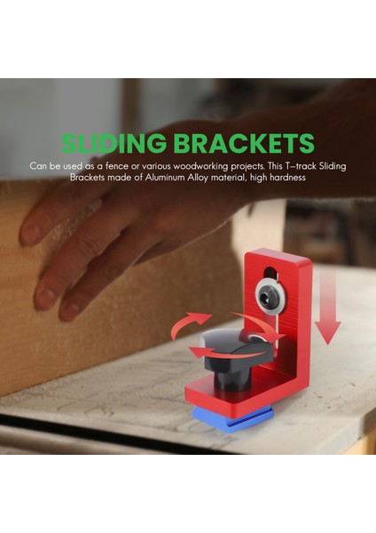 Alüminyum Profil Ağaç Işleme Aletleri Için 2 T-Track Kayar Braket Seti, T-Tracks Dahil Değildir (Yurt Dışından) fiyatları