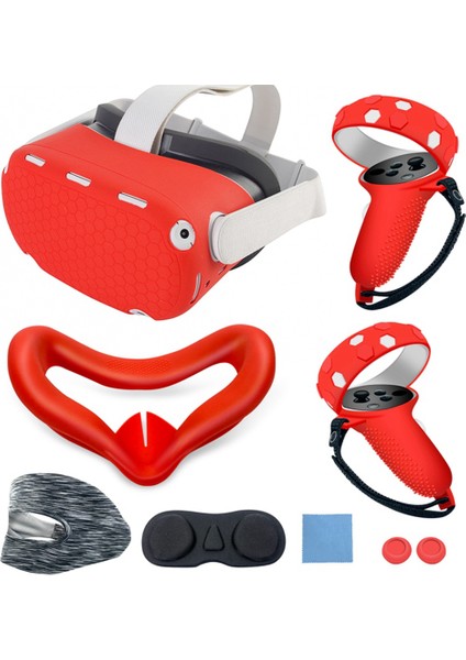 Vr Kask Silikon Koruyucu Kapak Kılıfı Quest 2 Vr Kask Aksesuarları Için Kulaklık Kabuğu, C (Yurt Dışından)