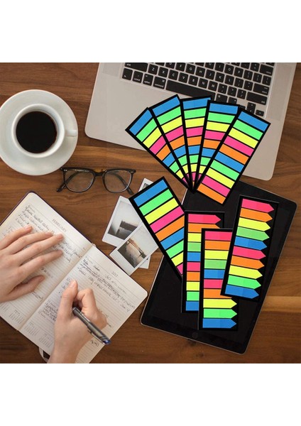12 Takım Neon Sayfa Işaretleyicileri Yapışkan Indeks Sekmeleri, Renkli Indeks Sekmesi Bayrakları, Floresan Etiket Sekmeleri Kitaplar Için Not, 2 (Yurt Dışından) modelleri