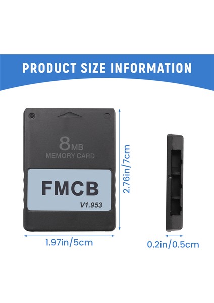 Ps2 -2 Hafıza Kartı Opl Önyükleme Için Fmcb Ücretsiz Mcboot Kartı V1.953 (8mb) (Yurt Dışından)