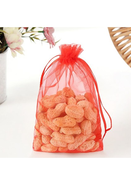 100 Adet Organze Çantalar, 20X30 cm Örgü Çantaları Noel Düğünü Için Ipli Takı Torbaları (Rastgele Renk) (Yurt Dışından) fırsatları